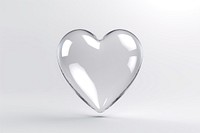 Heart shape transparent jewelry glass.
