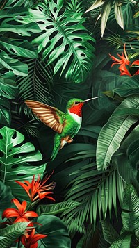 Tropical bird backgrounds hummingbird.