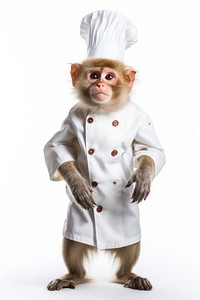 Monkey mammal animal chef.