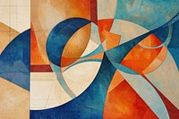 Abstract geometric shapes painting pattern art.