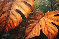 Leaf backgrounds painting plant.