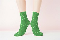 Polka dots green socks