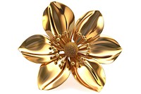 Flower gold jewelry brooch.