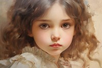 Child portrait painting photography.