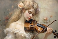 Music painting violin performance.