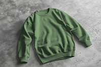 Green plain sweatshirt sweater sleeve coathanger.