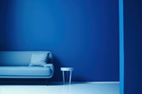  Blue living room furniture architecture comfortable. AI generated Image by rawpixel.