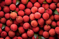 Lychee food strawberry raspberry.