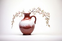 Vase pottery blossom flower.