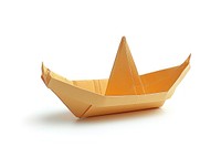 A boat origami paper craft white background.