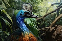 Southern Cassowary outdoors animal nature. AI generated Image by rawpixel.
