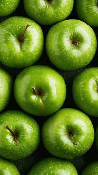 Fresh green apples food market fruit.