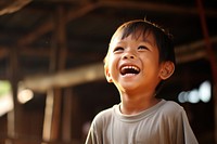 Filipino kid laughing smile architecture.