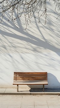 A bench furniture shadow white.