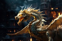 Golden Dragon dragon animal representation.
