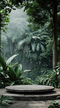 Tropical forest vegetation outdoors.