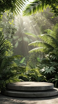 Tropical forest vegetation outdoors.