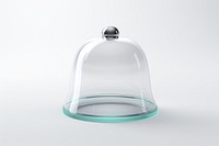 Bell icon glass transparent white background.