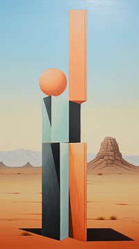  Geometric shape desert outdoors nature. AI generated Image by rawpixel.