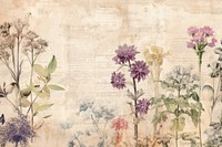 Flowers border herbs backgrounds pattern.