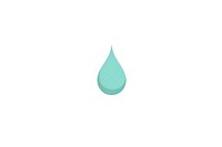 Drop of water turquoise logo white background.
