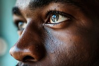 Man look up adult skin eye. AI generated Image by rawpixel.