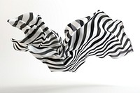 Zebra pattern fabric white art white background.