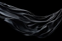 Black silk fabric backgrounds textile monochrome.