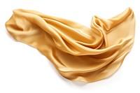 Gold silk fabric textile white background simplicity.