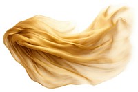 Gold Wool fabric textile silk white background.