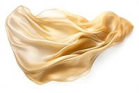 Golden silk textile white background simplicity.
