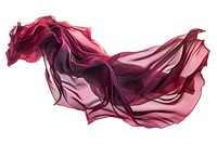 Red wine textile silk white background.
