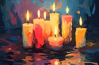  Candles fire spirituality illuminated. AI generated Image by rawpixel.