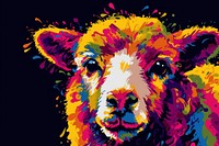 Sheep art painting mammal.