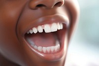 African kid brushing teeth laughing smile perfection. AI generated Image by rawpixel.