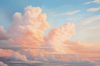 Partly cloudy backgrounds outdoors horizon. AI generated Image by rawpixel.