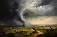 Tornado outdoors painting nature. 