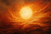  The sun backgrounds painting sky. AI generated Image by rawpixel.
