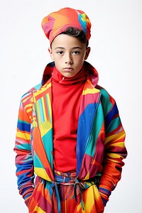 Boy with colorful costume portrait adult photo. AI generated Image by rawpixel.