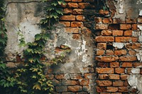 Brick wall architecture building plant. AI generated Image by rawpixel.