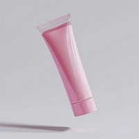 Pink clear showergel tube cosmetics lipstick magenta.