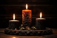  Candles light table spirituality. AI generated Image by rawpixel.