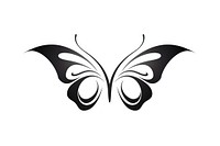 Butterfly animal white logo.