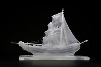 Boat frosted ice sailboat vehicle art.
