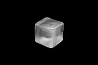 Frosted ice dice crystal black background lighting.