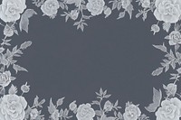 Frosted ice flower frame backgrounds pattern art.