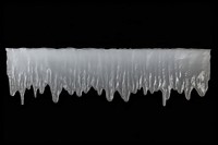 Frosted ice wall statue crystal icicle winter.
