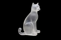 Sitting cat frosted ice animal mammal black.