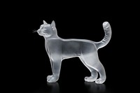 Walking cat frosted ice animal mammal black.