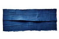 Dark blue cloth textile adhesive strip denim white background rectangle. AI generated Image by rawpixel.